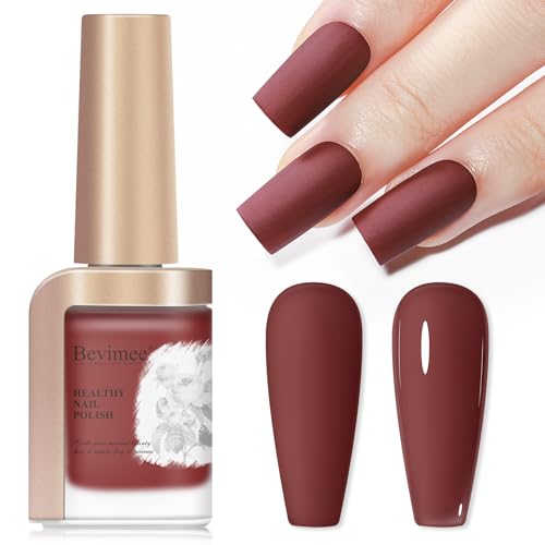 Matte Nail Polish, Red Quick Dry Nail Lacquer