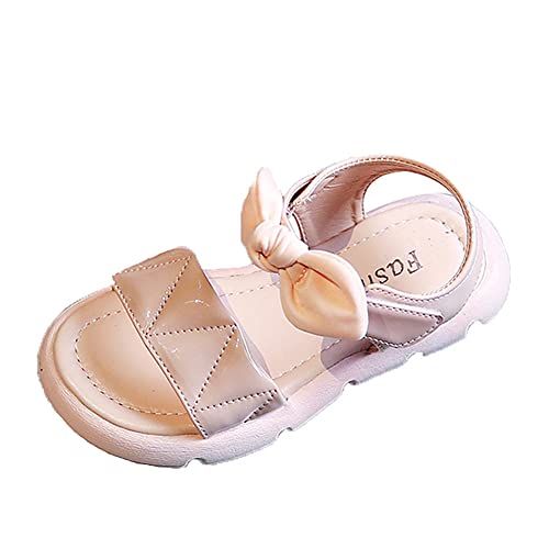 Image of BININBOX Toddler Little Big Kids Baby Girls Sandals Summer Bling Bowknot Princess Dress Beach Sandal Shoes Open-Toe Soft Sole Anti-Slip Flat