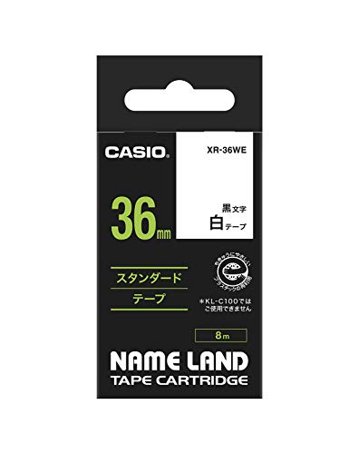 CASIO XR-36WE テープカートリッジ 36mm 白 Amazon | 純正 カシオ ラベルライター ネームランド テープ 36mm XR