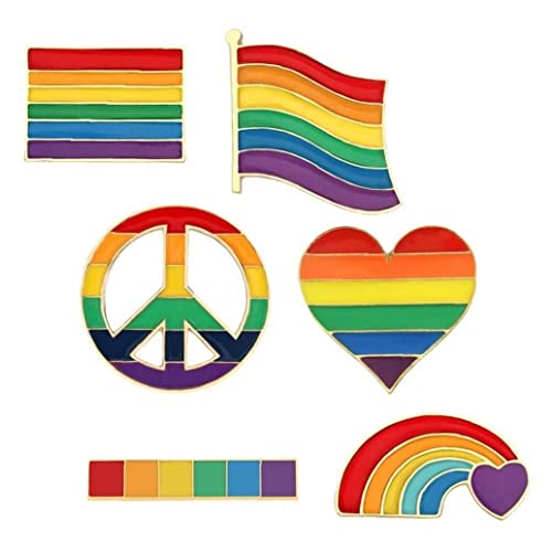 Insignia De Metal Pin De Solapa Bandera del Bandera del Corazón LGBT Gay Lesbianas Pines Lesbianos para Suéteres Bufandas Pañales Vestidos Vestidos Trajes Bolsas