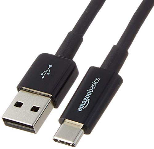 Amazon Basics Câble de chargement USB-C vers USB-A 2.0 mâle, 2,7 mètres, noir, ordinateur portable