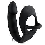 Utimi Rechargeable Anal Plug Elastic Scrotum Ring Powerful 10-Mode Vibrators with Detachable Bullet Vibrator and Precise Motor