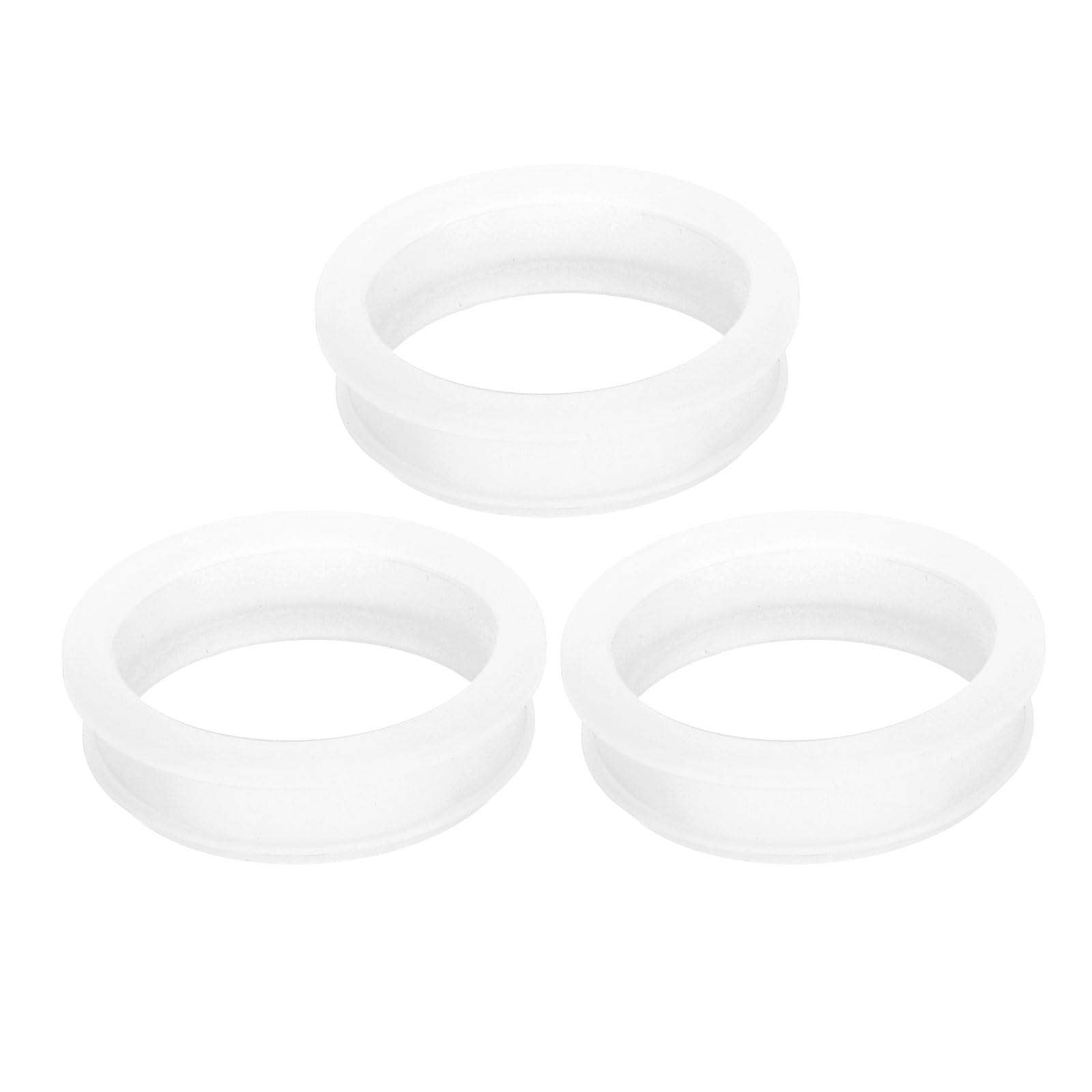 sourcing map 3Pcs Rubber Grommets 56.6mm Drill Hole, 50.5mm ID Hole Top Hat Grommet Black Silicone Rubber Hole Plug Gasket for Wiring, Automotive, Clear