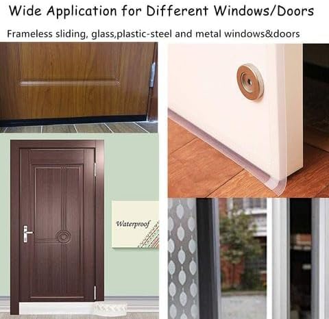 Miniatura 4 de Tira de sellado extra larga, burlete de puerta, cinta aislante de sellado, sellador de ventana para invierno, sello inferior de puerta de ducha