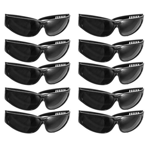 Alasum Gafas Protectoras para Soldadura 10 Pares Protección Ocular y Patillas Flexibles, Material Policarbonato y Abs para Trabajos de Soldadura Industrial