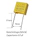 ZZHXSM 20PCS Polypropylene Film Safety Capacitors 0.1 Microfarads 10 Pieces 0.47 Microfarads 10 Pieces 275VAC X2 MKP for Industrial Equipment Power Management