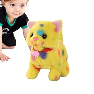 Kustimantu Plüsch Roboterkatze Interaktives Katzenspielzeug