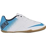  Nike JR Bomba IC, Botas de fútbol Niño, Multicolor (White/Blue Lagoon/Black 140), 28.5 EU