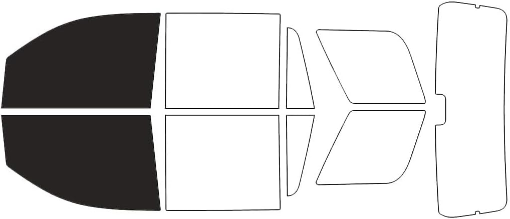 Rvinyl Window Tint Kit Compatible with GMC Yukon 2015-2020 - Black 20% - Single Ply No Bubble Film - Do it Yourself Vehicle Front Precut Kit