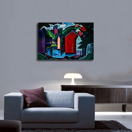 Impression sur toile motif dans l'espace Oscar Bluemner tableau 50x76 - 5