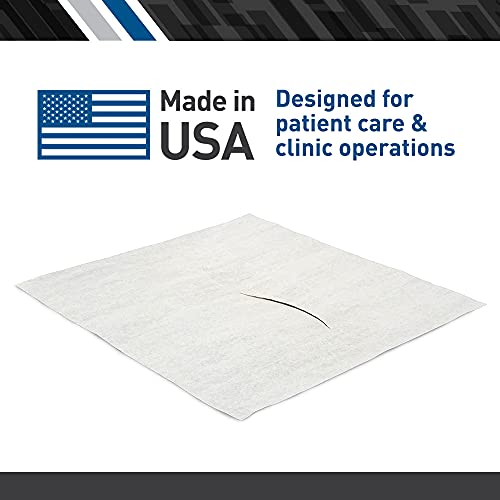 Image of BodyMed Premium Headrest Paper Sheets - with Slit - Disposable Medical Face Barrier - Exam Paper Sheets - Case of 1,000 - 12-inch x 12-inch - White