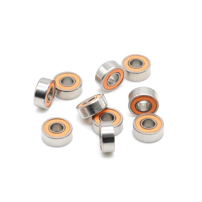 10PCS 4X10X4mm SMR104 2RS CB ABEC7 4X10X4 Stainless Steel Hybrid Ceramic Ball Bearing Without Grease Fast Turning