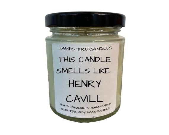 This Candle Smells Like Henry Cavill Quote Candle | Highly Scented | Natural Eco Soy Wax | Handmade | Birthday Keepsake Gift (Clear Glass Jar)