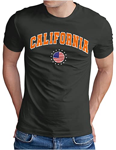T-shirt USA California look rétro américain confortable du S au 5XL