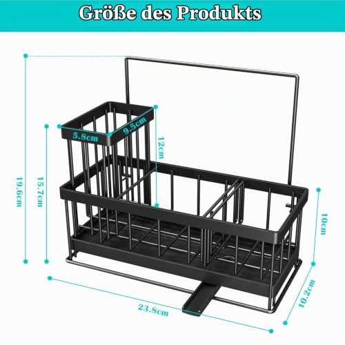 TidyTrove Schwammhalter für Spülbecken mit abnehmbarem Halter und Griff – Ansicht 4