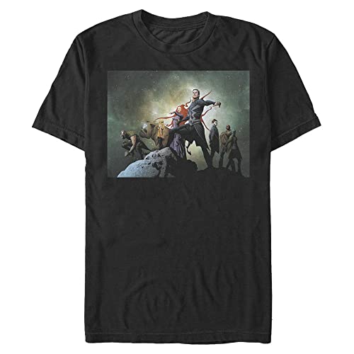 T-shirt Marvel Inhumans noir en maille résistante coupe 4XL Tall homme