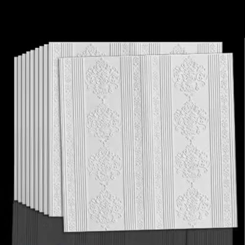Paneles de Techo autoadhesivos de PVC: una solución de Techo Ligera y Resistente, Ideal para dormitorios, Salas de Estar y baños (65 Paneles, 700x700 mm).