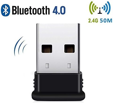 Bluetooth USB Adapter, 4.0 USB Bluetooth Dongle for desktop,Windows 10/ 8.1/ 8, Vista and XP, Devices with 2.4Ghz range by KEY IDEA