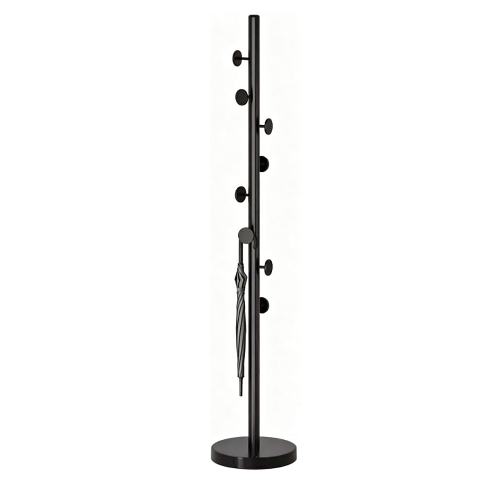 HRGKLMN Freestanding Coat Rack Tree Shaped Modern Coat Stand with Many Hooks, Minimalist Coat Hanger Stand for Apartment Office Hallway Bedroom,Schwarz,Modell B