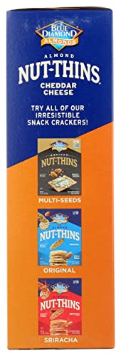 Blue Diamond Almond Nut-Thins Cracker Snacks - Cheddar Cheese - 4.25 Oz #TOP5