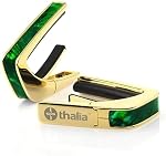 THALIA 24K GOLD FINISH CAPO WITH GREEN ANGEL WING INLAY