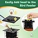 Metal Squirrel Proof Bird Feeder for Outdoors, 2.5LB Hanging Wild Bird Feeder, Weight Activated Mechanism, Weatherproof and Rust-Resistant, Ideal for Cardinals, Finches, and Songbirds