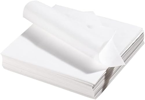 White Parchment Paper Sheets – 12x12 Inch (Pack of 50) | Precut, Non-Stick, Greaseproof Baking Paper for Oven, Air Fryer, Cookies & More