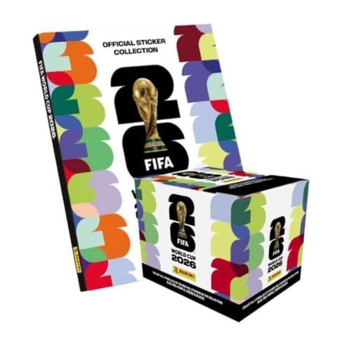 2026 Panini FIFA World Cup HARDCOVER HARD COVER Authentic ALBUM + FACTORY SEALED STICKER BOX (50 Packs 7 Stickers per pack)