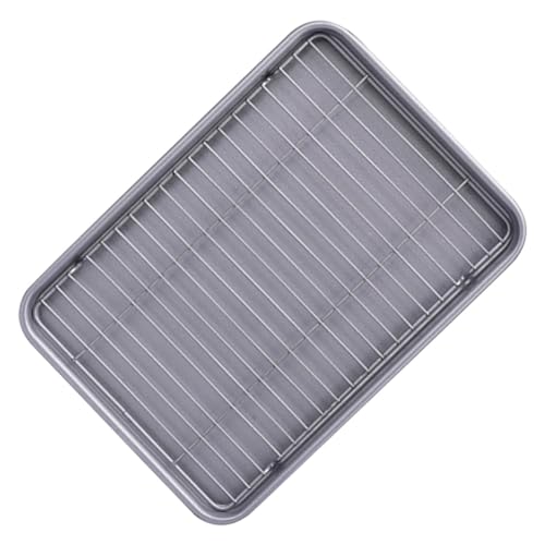 Abaodam 1set Non-stick Baking Pan with Rack Versatile Kitchen Bakeware for Cookies Cakes and Pizza Construction and Store for Home Baking