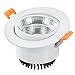 Aexit 2 Pcs Lighting fixtures and controls 108mm Dia. 10W COB Downlight Housing Recessed Ceiling Light Spotlight Shell White