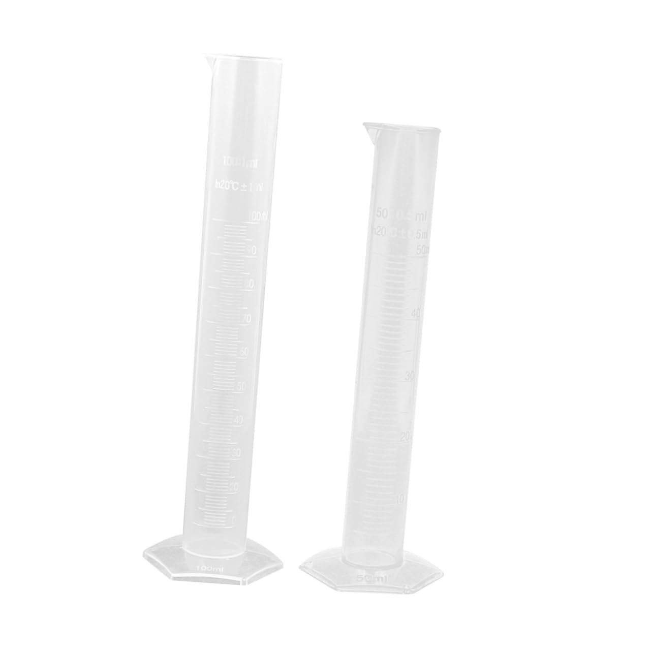 HOMOCONO 2pcs Measuring Cup Laboratory Cylinder Chemistry Graduated Cylinder 50 Graduated Cylinder Laboratory Equipment Science Cylinder Lab Graduated Cylinder Chemistry Cylinder Plastic