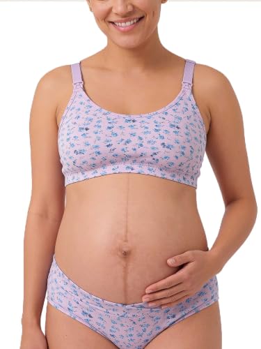 Image of Inner Sense Organic Cotton Bamboo Nursing Bra for Women I Non Padded Feeding Bra with Keyhole Back Design and Wire Free I Maternity Innerwear with Full Coverage