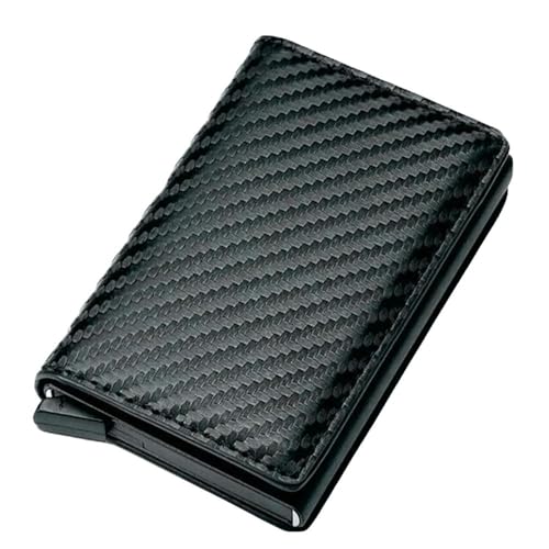 Carteira Porta Cartão Crédito, Slim Antifurto, Sistema RFID, Pop Up, Couro Sintético, Mágica, Moderna Elegante