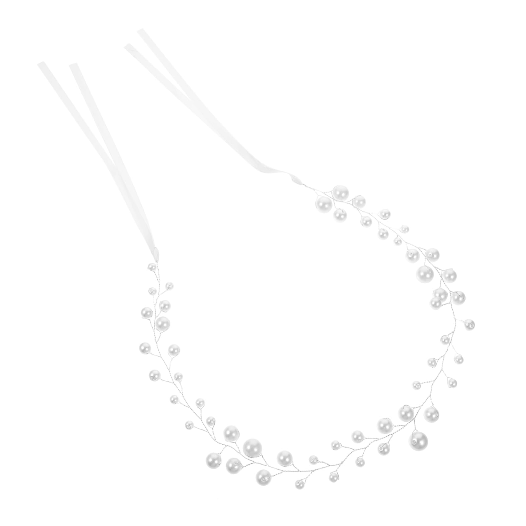 Healeved 5piezas Diadema De Perlas Para Novia Accesorio De Cabello Elegante Tocado Flexible Para Bodas y Eventos Especiales Adorno Brillante
