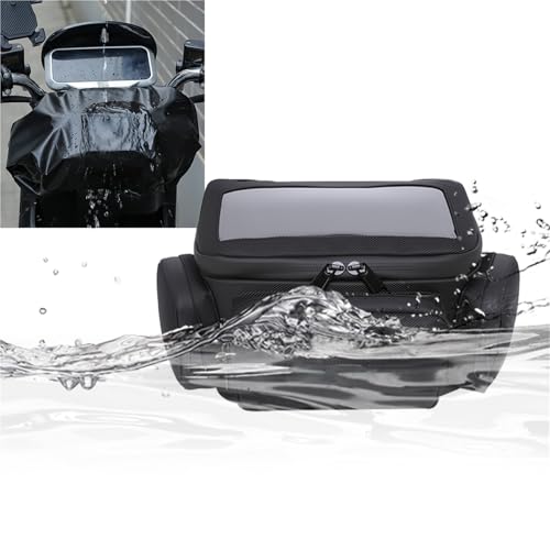 Bolsa frontal impermeable y táctil para manillar de moto BMW 6