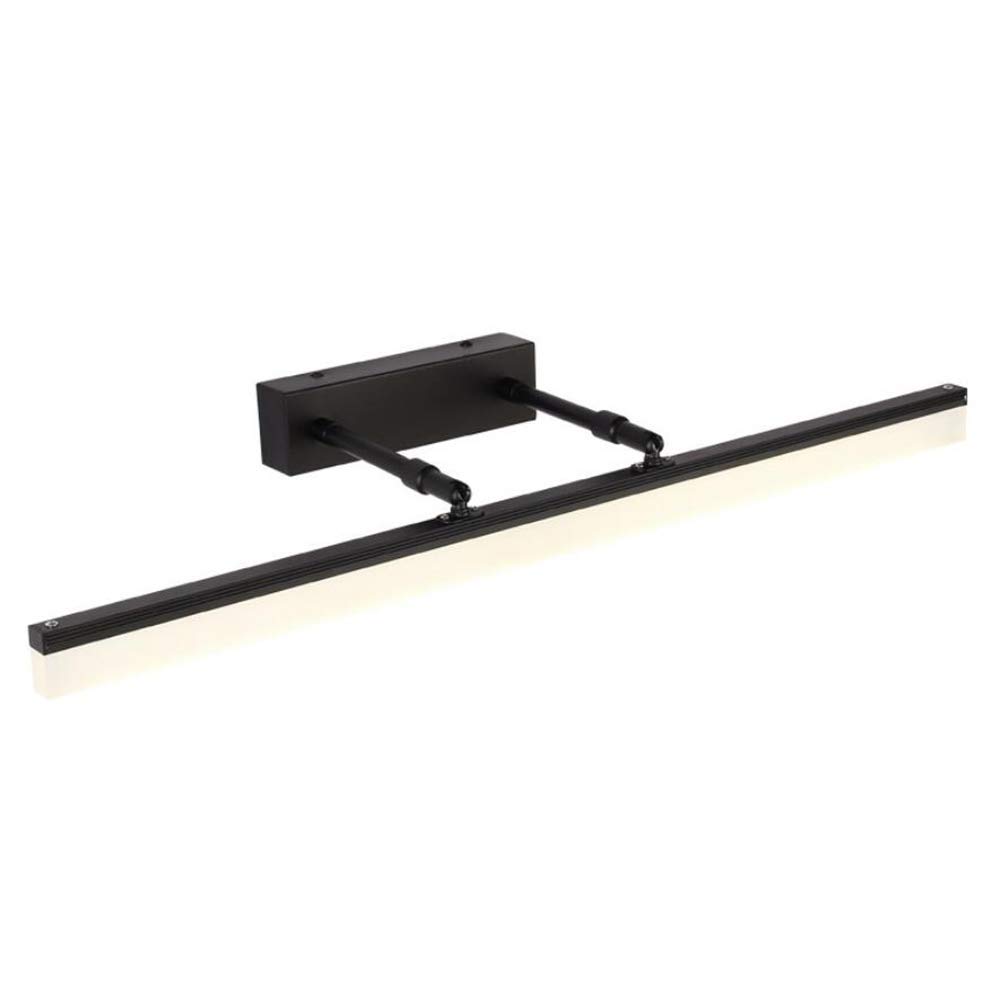 LED Spiegelleuchte Spiegellampen für Badezimmer Make-up Beleuchtung Schwarz Spiegel Frontbeleuchtung Schranklicht mit Lampenkopf skalierbar und 180° einstellbar
