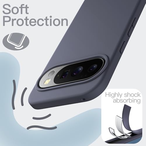 Image of JETech Liquid Silicone Cover Case for Google Pixel 10 Pro XL 2025, Silky Soft Touch Full-Body Protection, Anti-Scratch Shockproof Phone Cover with Microfiber Lining (Moonstone)