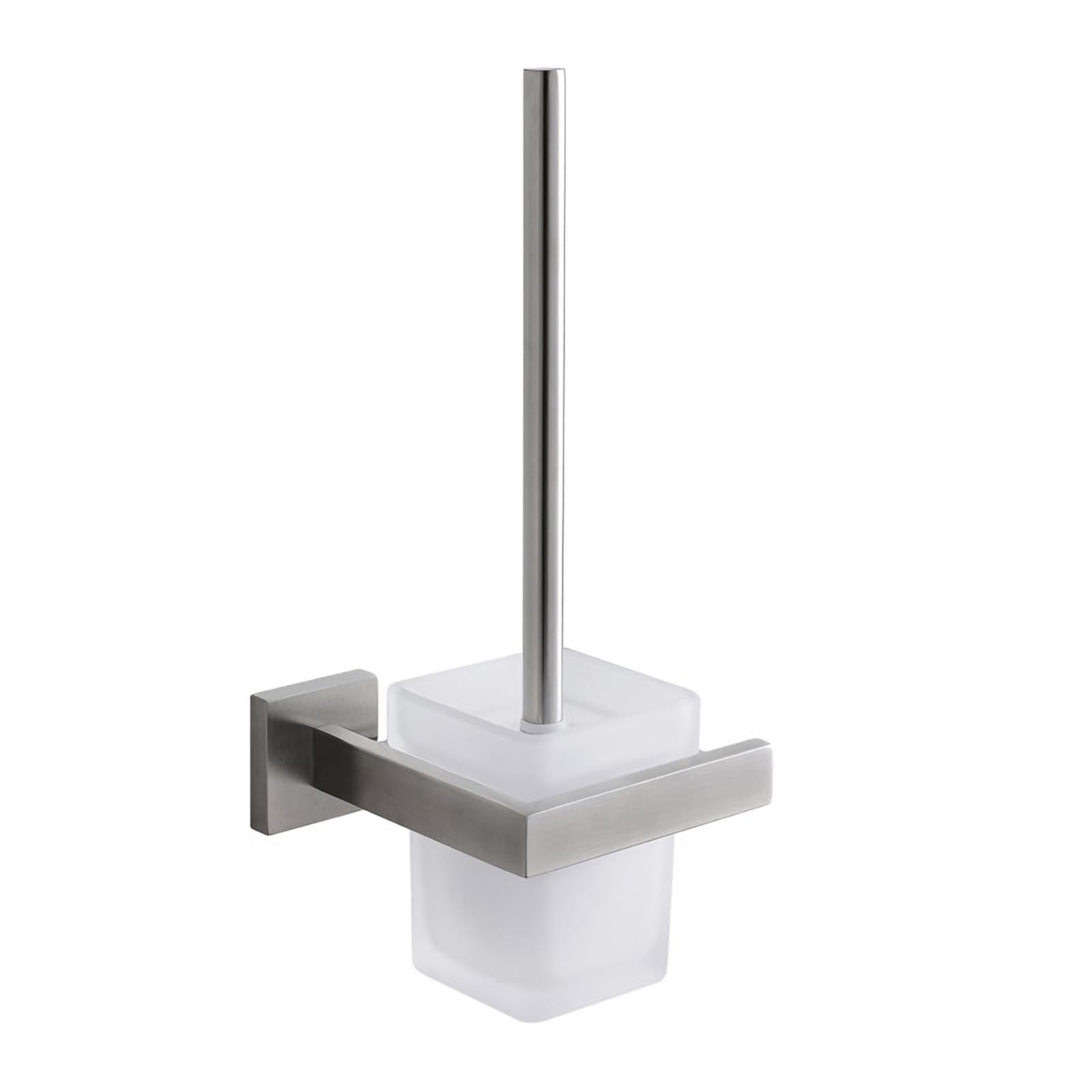 Newft Brushed Ergonomic Steel Toilet Brush Featuring Stable Base And Dense Bristle For Bathroom Steel Toilet Brush