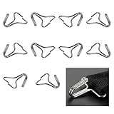 YTFRL 10 PCS Car Seat Cover Hooks, Metal Seat Cushion Locking Clip Headrest Cover Fixing Hanger Fastener, Vehicle Seats Mat Pad Hanger Hook Installation Replacement for Most Cars SUVs