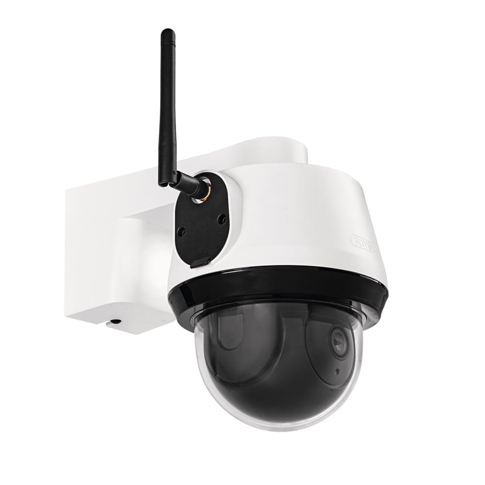 ABUS SmartLook Cámara de Vigilancia con Giro e Inclinación - 4K, Exterior | Detección inteligente de personas y vehículos, visión nocturna, audio de 2 vías y tarjeta microSD de 8 GB incluida.