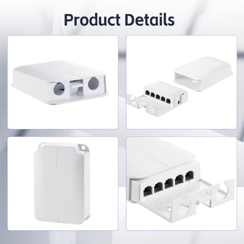 Image of Outdoor 5 Port PoE Extender, 1 in 4 Out PoE+ Switch, 10 /100Mbps, IEEE 802.3 af /at /bt 90W, Wall Mount Waterproof YuLinca POE Passthrough Switch