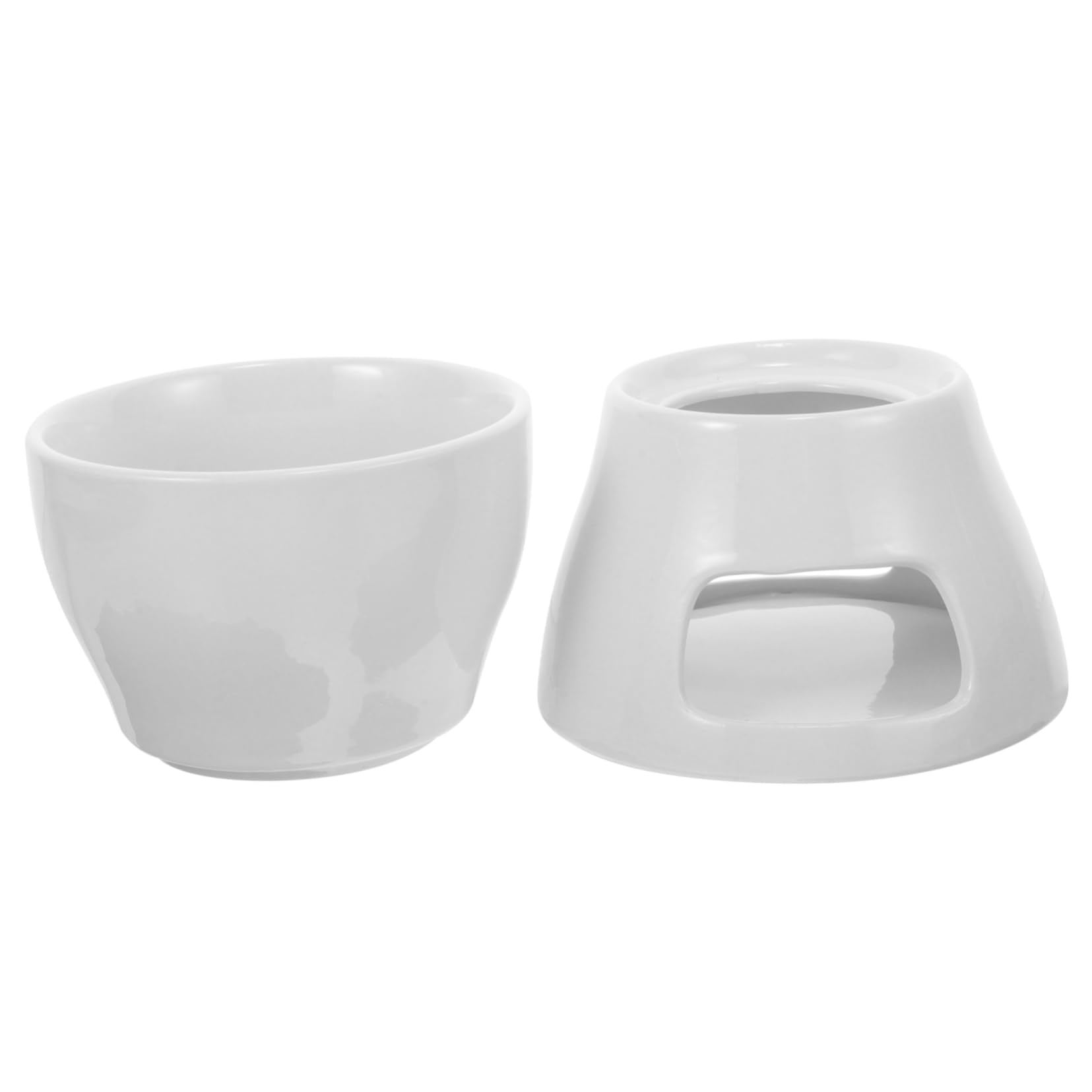 Ciieeo 1set Chocolate Cheese Melting Pot Ceramic Fondue Mug for Butter Candy and Cheese for Parties and Gatherings Decorative and Easy to Use