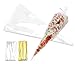 200 15” x 7” Clear Cone-Shaped Treat, Favor & Popcorn Bags (200 Bags + 200 Twist Fastens); Large Cellophane Goody Bags
