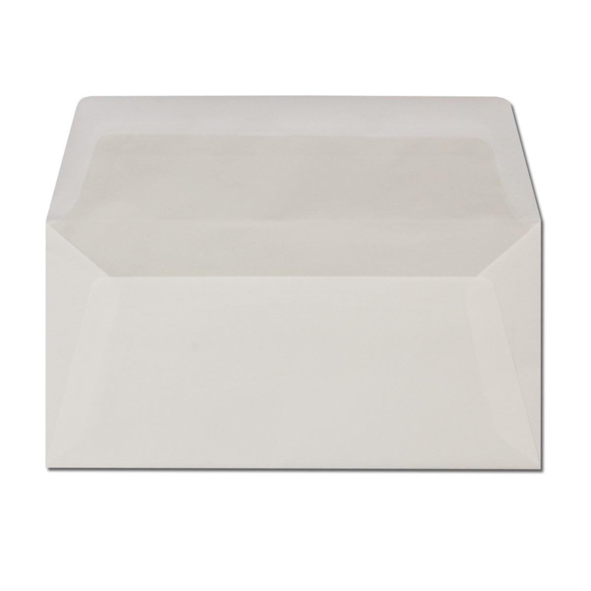 400 Stück ZANDERS GOHRSMÜHLE Feinstpapier Briefumschläge DIN Lang, Weiß | breite Verschlussklappe - Seidenfutter hellgrau - Grammatur: 80 g/m² Nassklebung - 22 x 11 cm