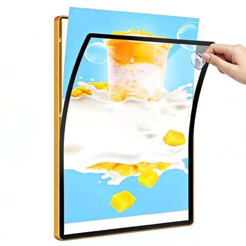 Tableau de menu publicitaire LED silver - Vitrine élégante pour boutique