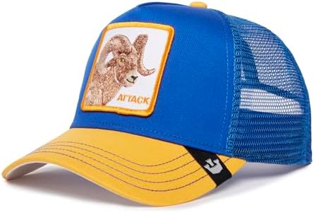 Goorin Bros Ram Fan The Attack Ram Aries Blue Yellow Adjustable