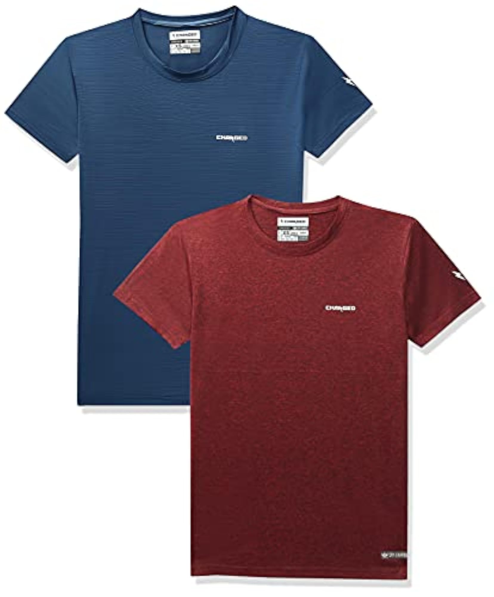 Brisk-002 Melange Round Neck T-Shirt, Rust