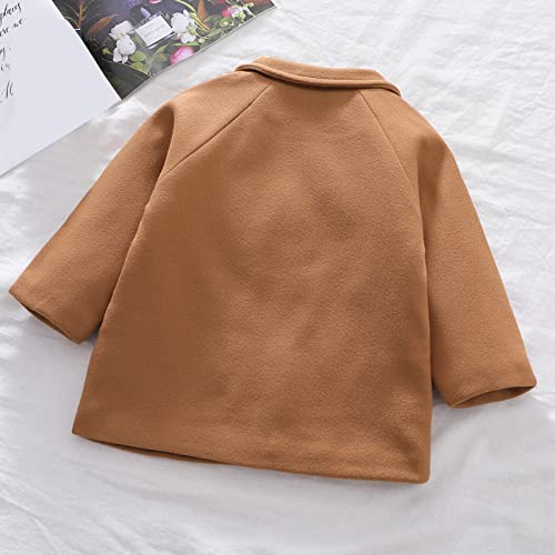Aivtalk Toddler Boy Double Breasted Dress Coat Classic Wool Blend Warm Peacoat for Kids Button Down Trench Coat3