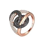 BAJIE Anillo de bodas Unión Anillo de cóctel redondo Brillante Zirconia cúbica Anillo de bodas infinito Joya