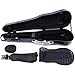 Vetimobato Violin Case for 4/4 & 3/4 Size – Carbon Fiber Hard Shell Fiddle Case with Adjustable Magic Fastener, 2 Bow Holder Lightweight & Protective Travel Violin Box for Student & Adults (Black)